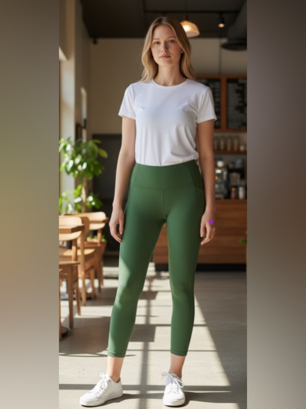 NWOT- 16 Buttery soft Kelly /Emerald Lululemon Performance wt Pockets Leggings - Picture 8 of 8